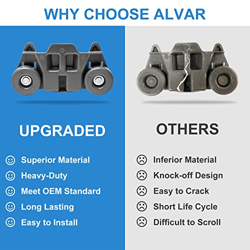 Alvar Upgraded W10195416V W10195416 Dishwasher Wheels Lower Rack for Kitchenaid Dishwasher Rack Wheels Whirlpool Maytag Kenmore Dishwasher Rack Parts AP5983730, PS11722152 Replacement Dishwasher Wheels - Image 5