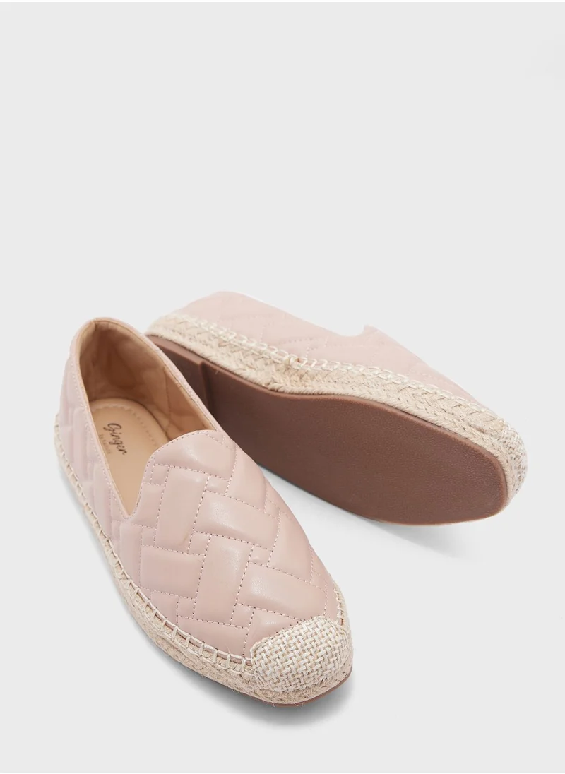 جينجر Woven Effect Quilted  Espadrille