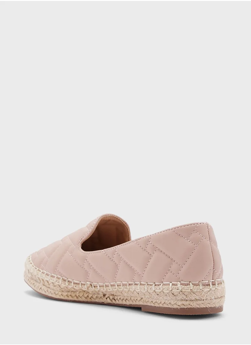 جينجر Woven Effect Quilted  Espadrille