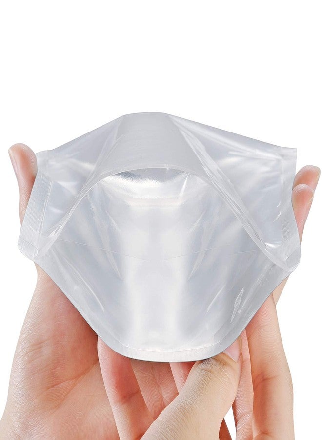 LZLPACKING 100 Pieces resealable Mylar Bags with Clear Front Window,Smell Proof Edible Packaging,Stand up Pouches Bags for Food Storage(5×8 Inch/12.7 x 20.3cm) - Image 2