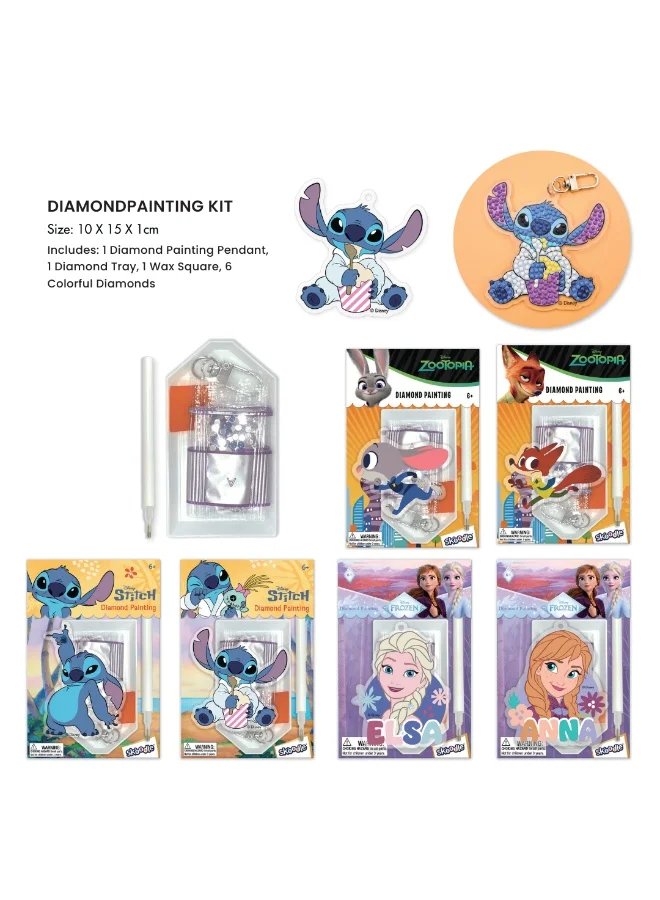 ديزني Zootopia Judy Diamond Painting Key Chain Kit | Make Your Own Keychain |Art & Craft for Kids & Adult | Age 6+