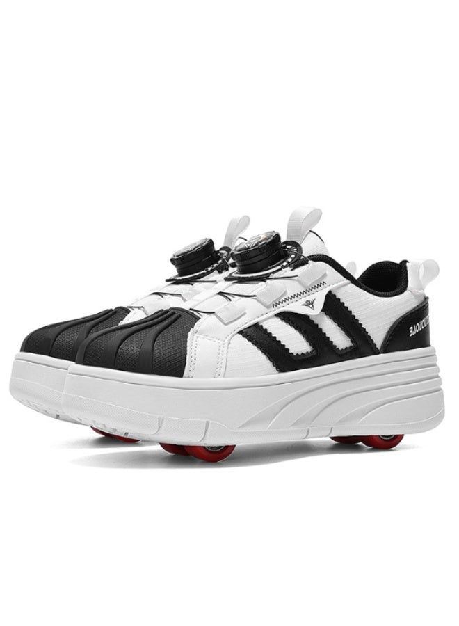 Loquat Kids Roller Skates Shoes 4 Wheels Roller Shoes Boys Girls Wheel Shoes Roller Sneakers Shoes for Beginner More Balanced - Image 2