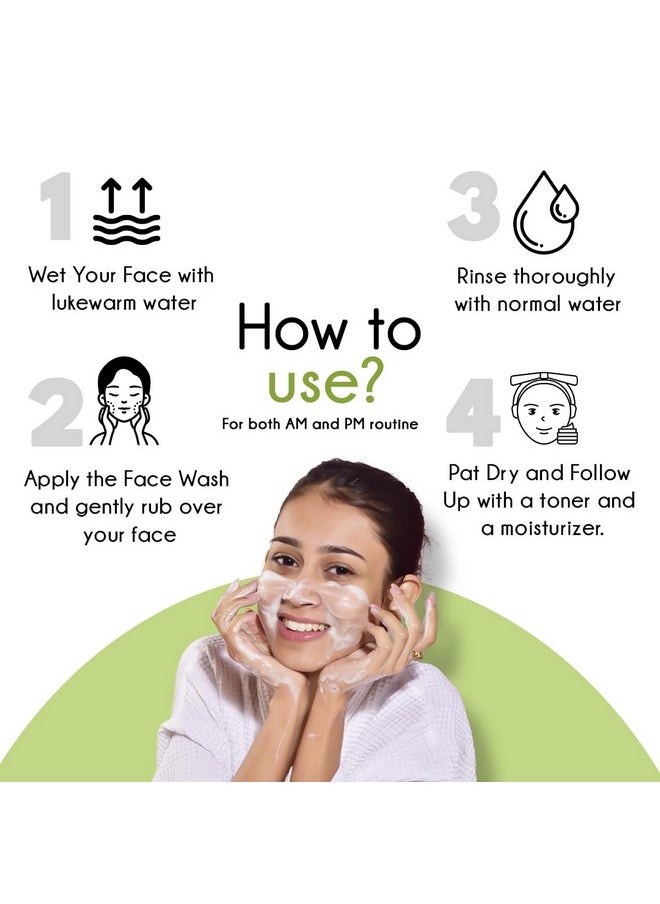AULI LIFESTYLE Glycolic Acid 5% & Green Tea Pore Cleansing Face Wash | Reduce Acne & Breakouts, Ph Balance, Sweat & Excess Oil Control | All Skin Types | For Men & Women | Ayurvedic | Alpha - 210Ml  - Image 5