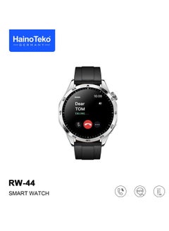 Haino Teko Haino Teko Germany RW44 Round Screen AMOLED Display Smart Watch With 3 Pair Straps and Wireless Charger For Gents and Boys Silver  - Image 5