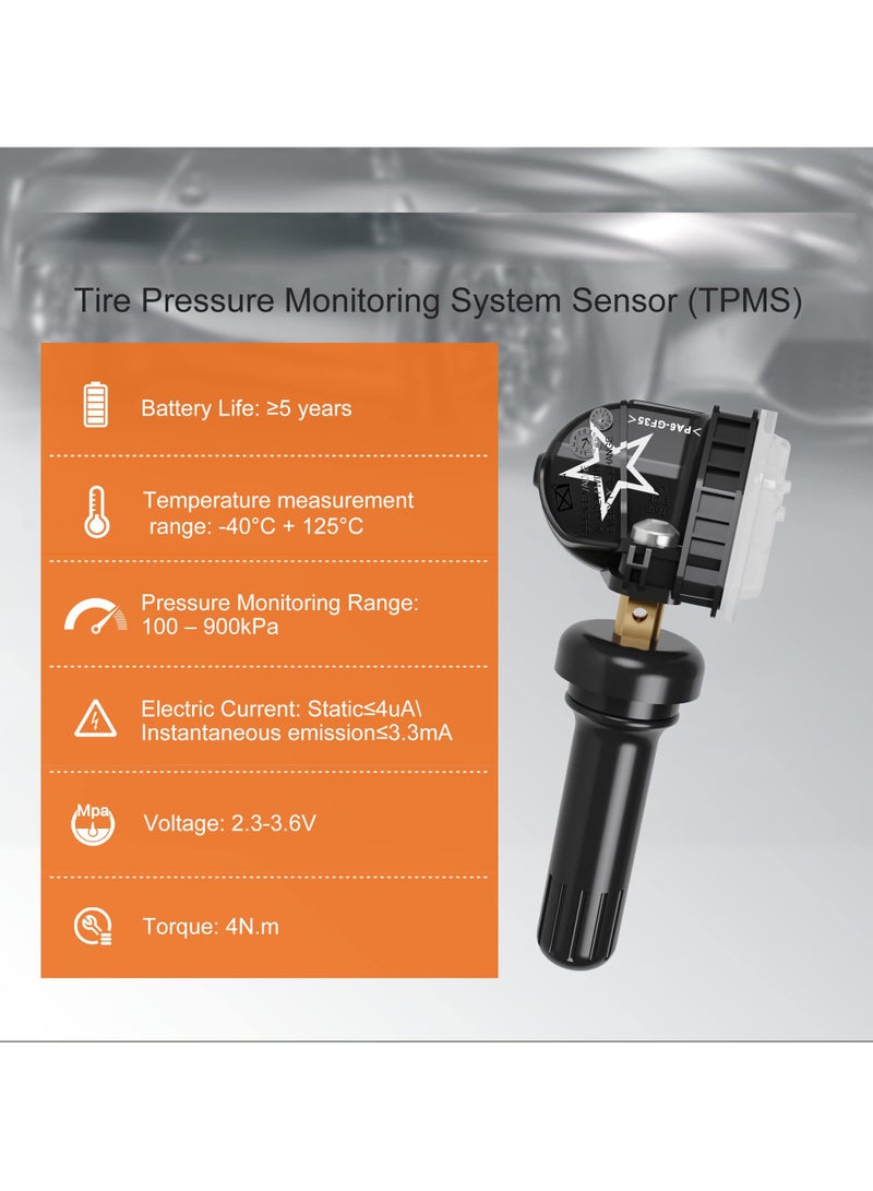 SYOSI TPMS Sensors for GM Vehicles, Compatible with Buick, Cadillac, Chevy, GMC Silverado, Replaces OE 13598771, 13586335, 13581558, 13598772, Tire Pressure Monitoring System Replacement  - Image 3