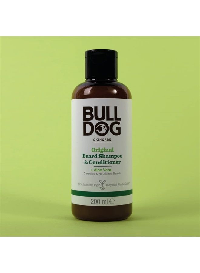 Bulldog Mens Skincare and Grooming Original 2-in-1 Beard Shampoo and Conditioner, 200ml, 1-Pack - Image 2