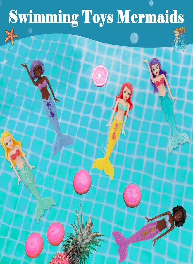 HEYTIMI 10 Pack Dive Mermaids Underwater Diving Pool Toys Mermaids Bath Toys Sinking Toys Swimming Pool Games for Toddlers Kids Girls Ages 3-12 (Black & White) - Image 5