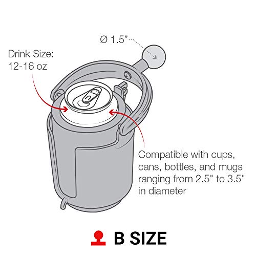 RAM Mount حامل مشروبات RAM Mounts RAM-B-132BU بسعة 16 أونصة مع كرة بحجم B 1 - Image 2
