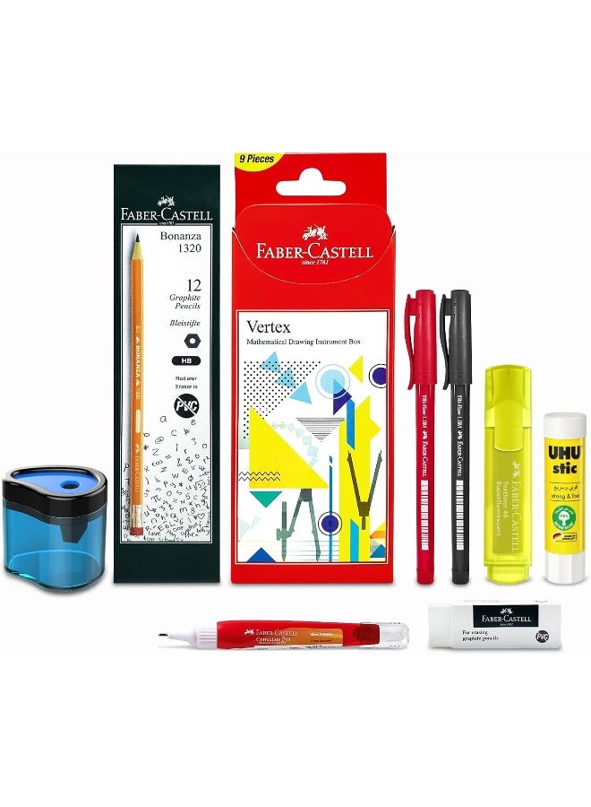 FABER-CASTELL طقم قرطاسية مدرسية في حقيبة - Image 3