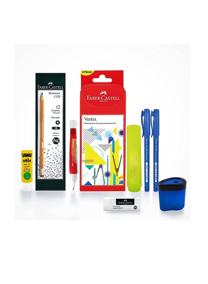 FABER-CASTELL طقم قرطاسية مدرسية في حقيبة - Image 2