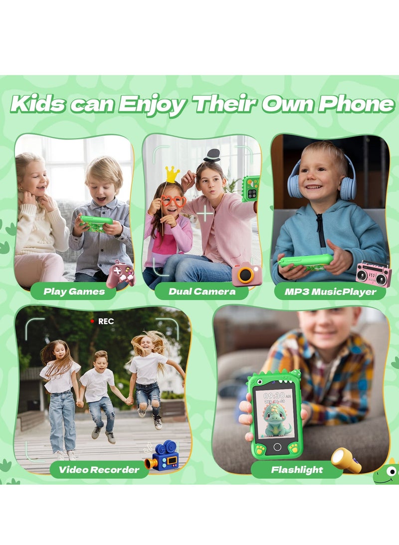 EVEREEN Children's Smartphone Toy For Boys And Girls 3 To 8 Years Old With A Camera With An 8G TF Card (Green) - Image 4