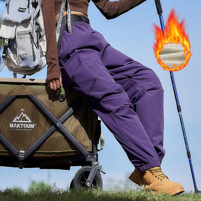 Direct Selling Outdoor Windproof Waterproof Fleece-Lined Assault Pants Men And Women With Mori Loose Casual Overalls - Image 2