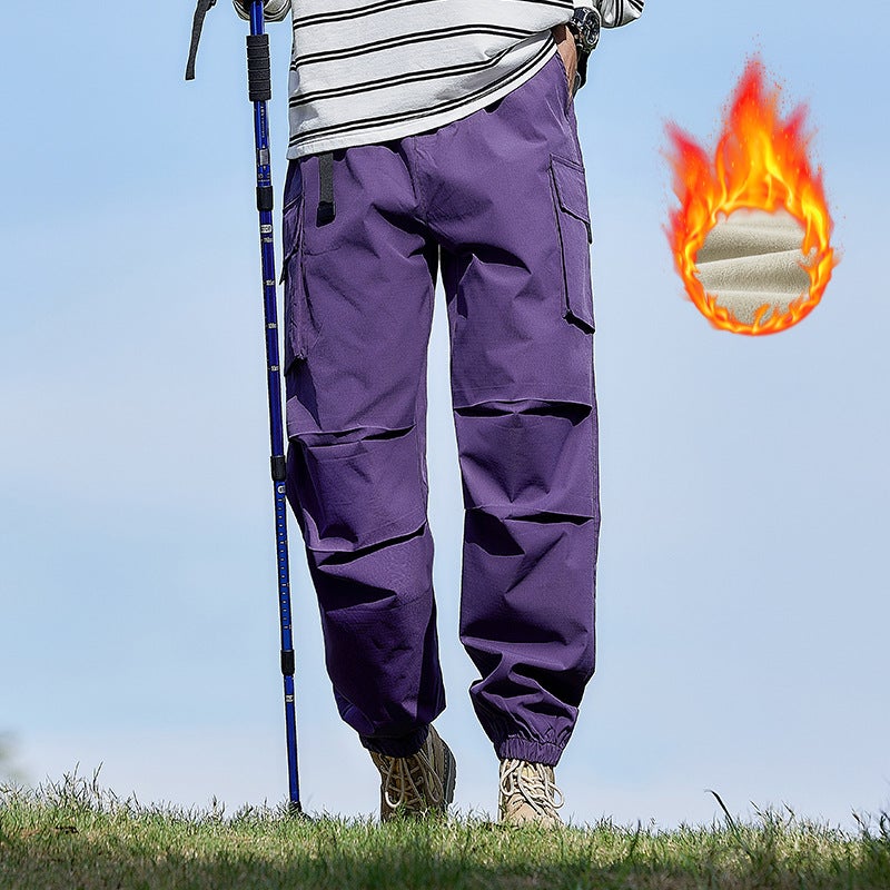 Direct Selling Outdoor Windproof Waterproof Fleece-Lined Assault Pants Men And Women With Mori Loose Casual Overalls - Image 1