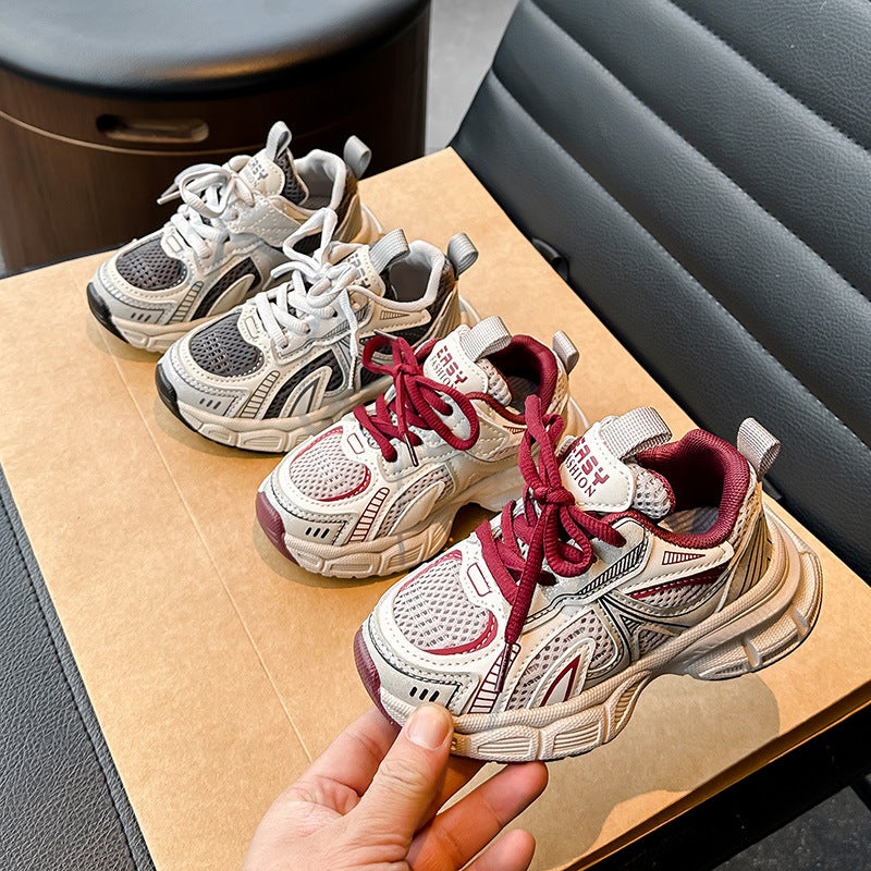 Boys' Fashion Sneaker Spring Breathable Mesh Shoes Girls' Sports Class Running Shoes Children'S Torre Shoes Trendy Children'S Single Shoes - Image 3