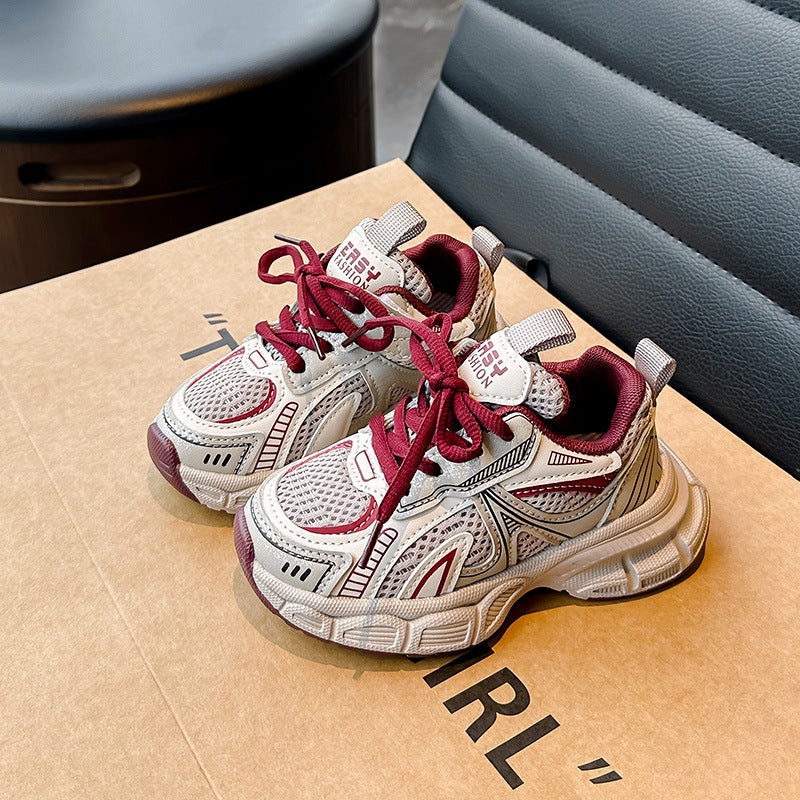 Boys' Fashion Sneaker Spring Breathable Mesh Shoes Girls' Sports Class Running Shoes Children'S Torre Shoes Trendy Children'S Single Shoes - Image 4