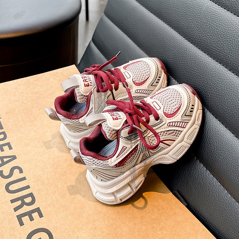 Boys' Fashion Sneaker Spring Breathable Mesh Shoes Girls' Sports Class Running Shoes Children'S Torre Shoes Trendy Children'S Single Shoes - Image 1