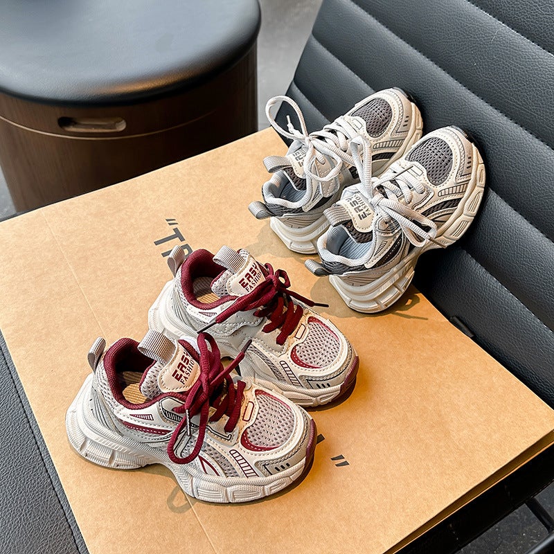 Boys' Fashion Sneaker Spring Breathable Mesh Shoes Girls' Sports Class Running Shoes Children'S Torre Shoes Trendy Children'S Single Shoes - Image 2