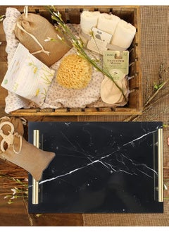 Marble Tray with Gold Handle (Black) 30x20 cm - pzsku/Z45796AFBFA99209E4500Z/45/_/1655719670/afa66bc3-8e03-4487-b81b-50999e79c1bb