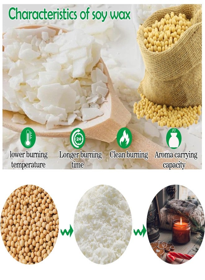 AHSNYLC Nature Soy Wax Flakes - 420G Pure Soy Wax for Candle Making,Soy Wax Bulk, DIY Soy Candle Wax,Candle Making Soy Wax for Container Candles,Cup Wax,Scented Candles - Image 2