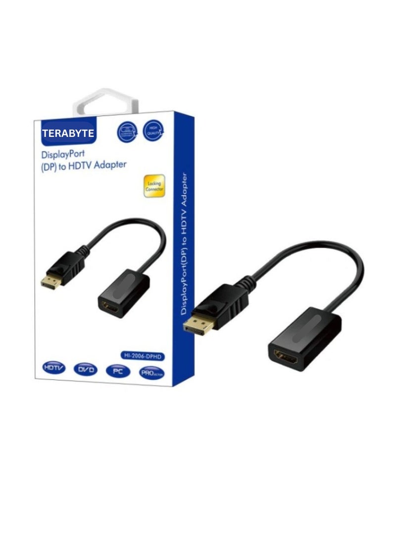 Terabyte DisplayPort to HDMI, Gold-Plated DP Display Port to HDMI Adapter  - Image 1