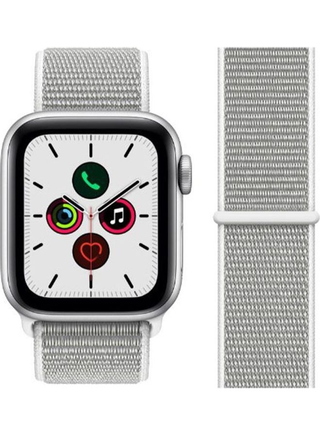 HuHa Replacement Strap Watchband For Apple Watch Series 7 45mm / 6 / SE / 5 / 4 44mm / 3 / 2 / 1 42mm Silver/Grey - Image 2