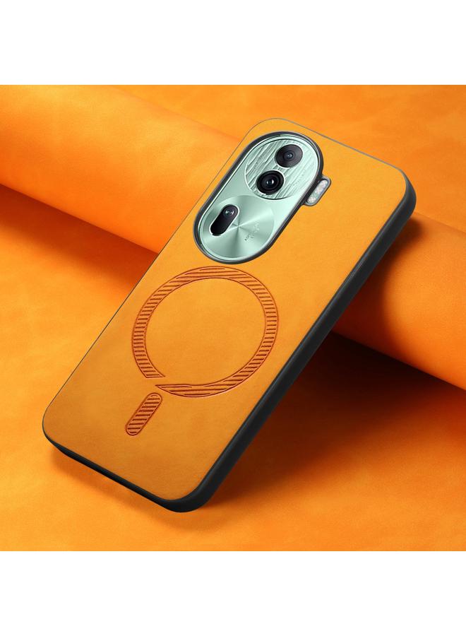 اس-توب جراب لهاتف OPPO Reno11 Pro 5G Global Retro Magsafe المغناطيسي PU غطاء خلفي للهاتف - Image 2