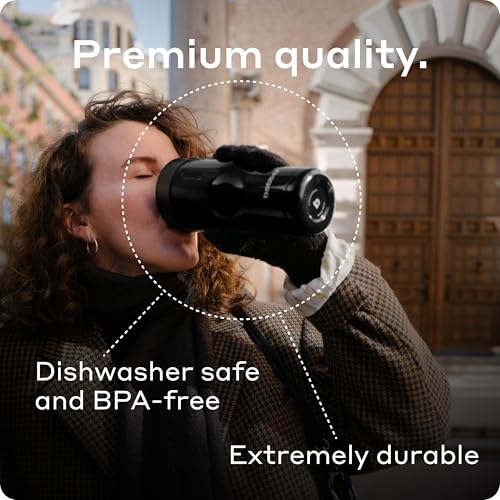 BOBBER - 16 Oz Vacuum Insulated Stainless Steel Portable Travel Coffee Mug With 100% Leakproof Locked Lid (Black Coffee) - Image 5