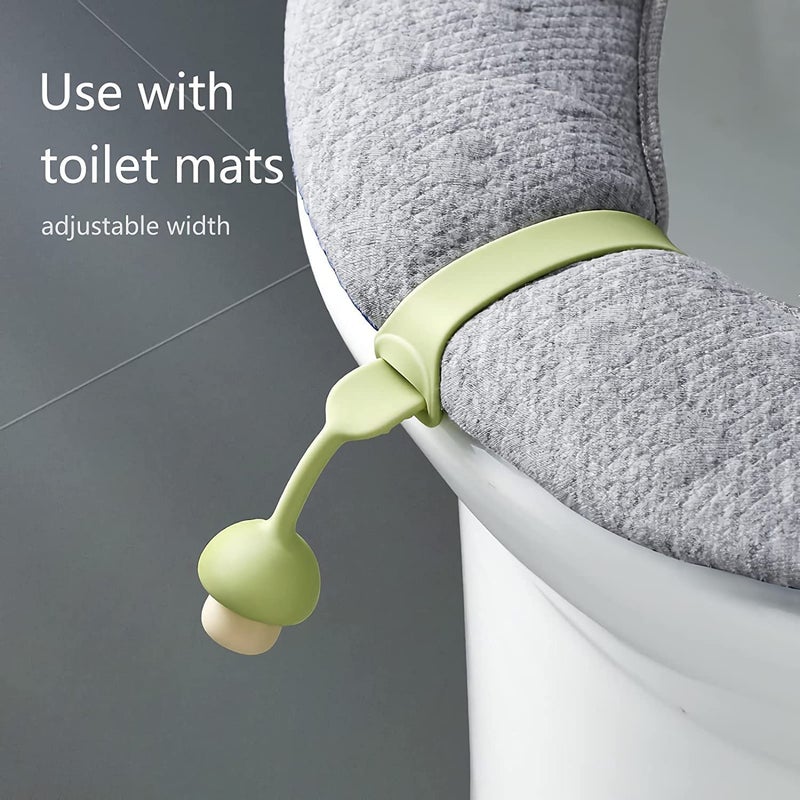 9UP ® 4Pcs Silicone Toilet Seat Cover Lifter | Self-Adhesive Toilet Seat Holder For Bathroom Accessories | Toilet Seat Cover Sport Lifter Clip (Multicolor) - Image 4