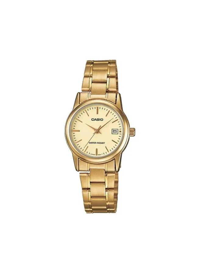 كاسيو Women's Stainless Steel Analog Watch LTP-V002G-9AUDF - 26 mm