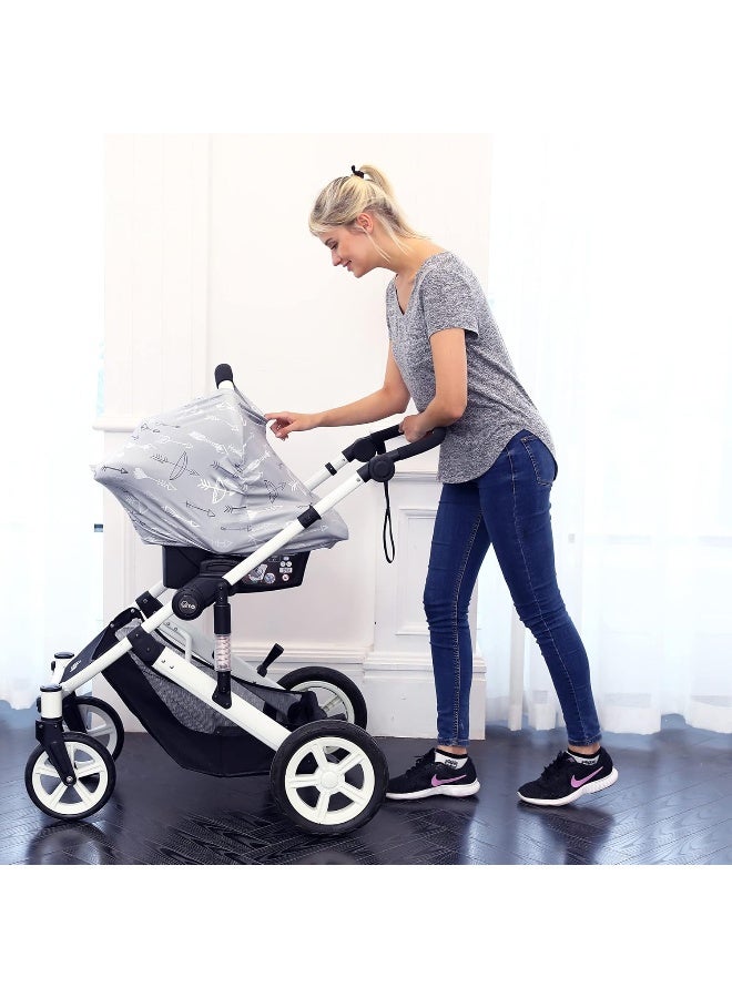 Hicoco Breastfeeding Nursing Cover Carseat Canopy - Multi Use Car Seat Covers for Babies, Infant Stroller Cover, Nursing Scarf, Baby Shower Gifts for Boys and Girls - Image 3