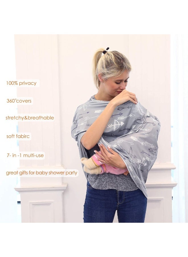 Hicoco Breastfeeding Nursing Cover Carseat Canopy - Multi Use Car Seat Covers for Babies, Infant Stroller Cover, Nursing Scarf, Baby Shower Gifts for Boys and Girls - Image 2
