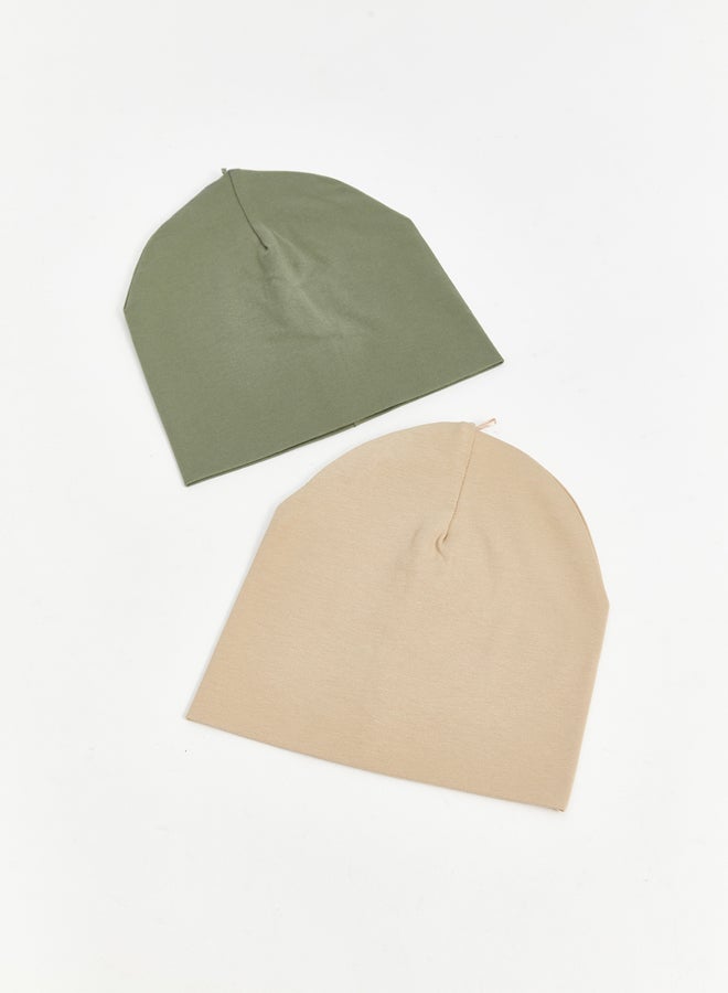 LC WAIKIKI Baby Boys' Printed Cotton Beanie 2 Pack - Image 1