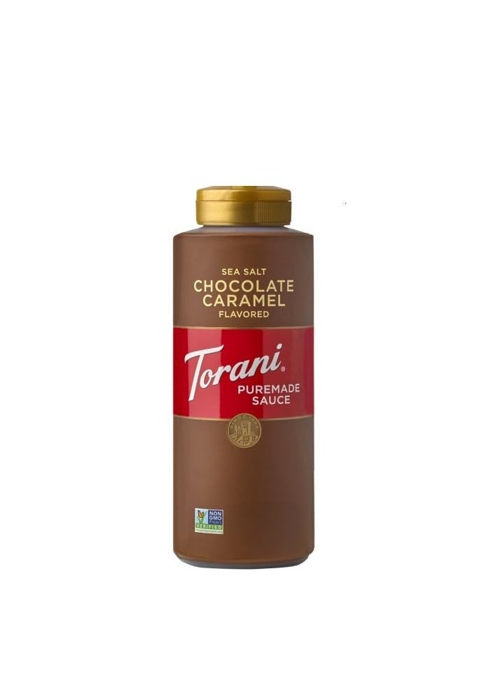 Torani Puremade Sauce, Salted Chocolate Caramel, 16.5 Ounces - Image 2