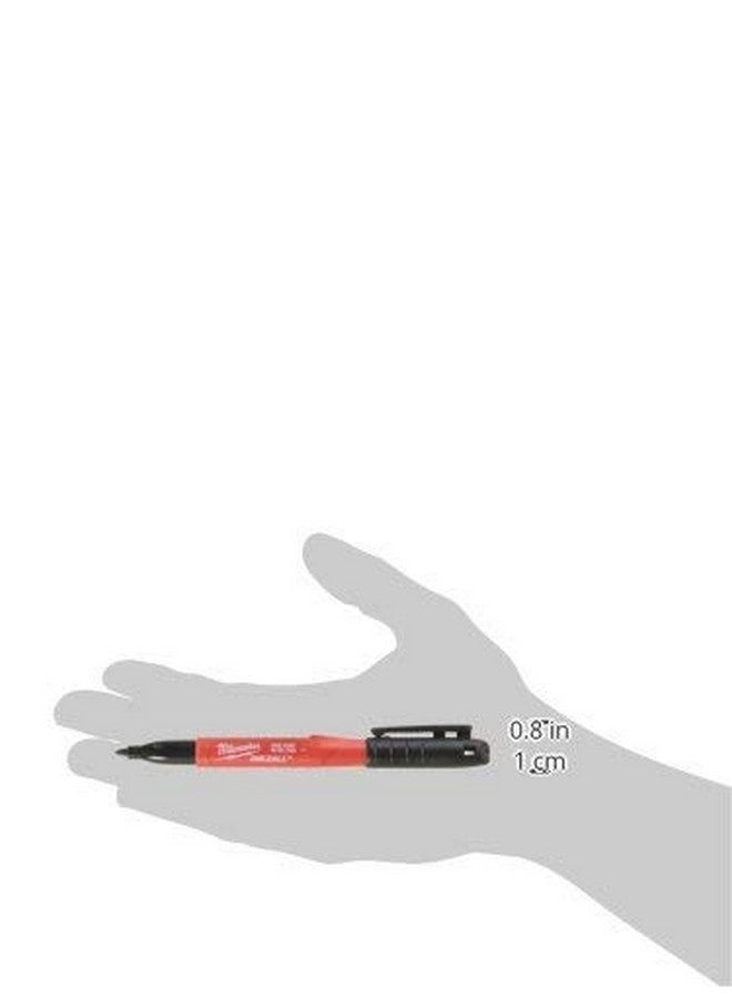 ميلواكي 48-22-3100 قلم تحديد دائم أسود اللون من Inkzall Jobsite (عبوة من 24 قطعة) - Image 3