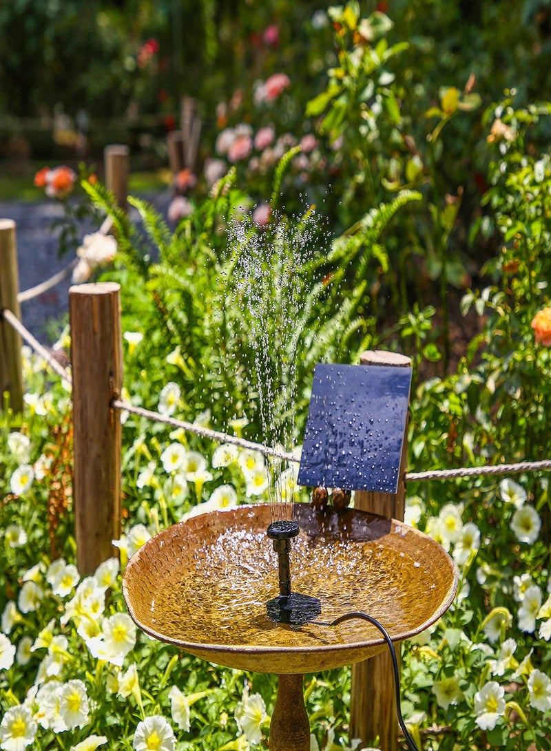 SYOSI Solar Water Pump Kit, Solar Fountain Pump for Bird Bath with 6 Nozzles, Solar Floating Water Fountain Pump for Bird Bath, Fish Tank, Pond, Garden Outdoor, Solar Water Fountain with Panel - Image 2