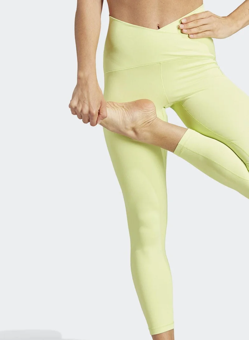Adidas Yoga Luxe S 7/8 Green Training Tights For Women Xs
