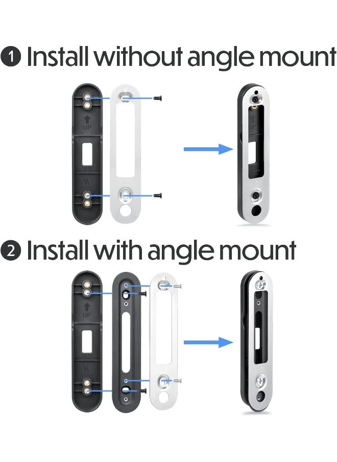 Wasserstein - No-Drill Mount Compatible with Google Nest Doorbell (Battery) - Avoid Drilling and Protect Your Walls - Image 1