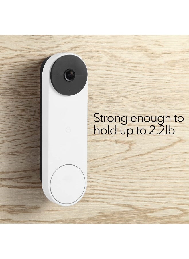 Wasserstein - No-Drill Mount Compatible with Google Nest Doorbell (Battery) - Avoid Drilling and Protect Your Walls - Image 1