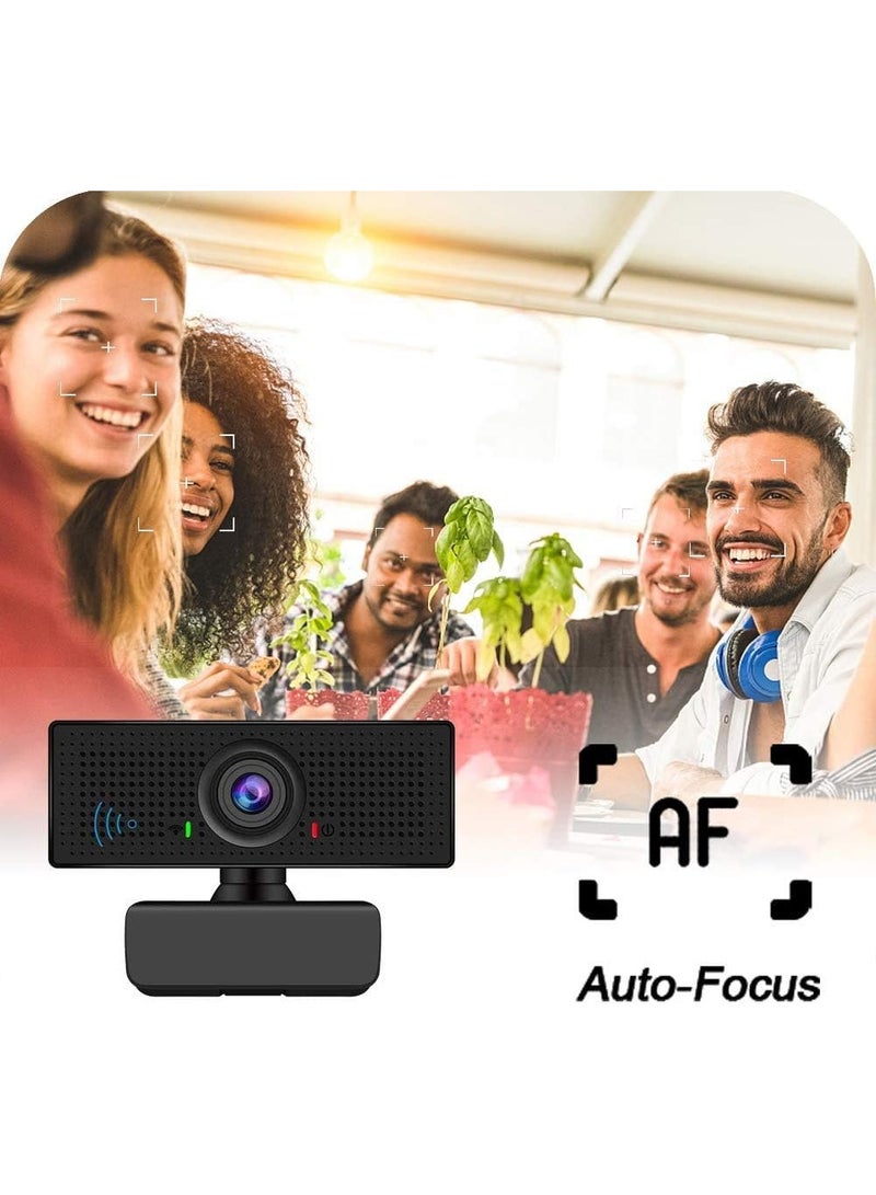 كاميرا ويب Full HD 1080P مزودة بميكروفون مدمج وغطاء للخصوصية، مناسبة لمكالمات الفيديو والاجتماعات والبث المباشر - Image 3