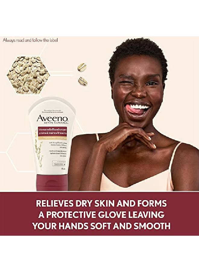 Aveeno Skin Relief Intense Moisture Hand Cream With Soothing Oat And Rich Emollients For Dry Skin 24 Hour Moisture Fragrance And Steroid Free 3.5 Oz White  - Image 4