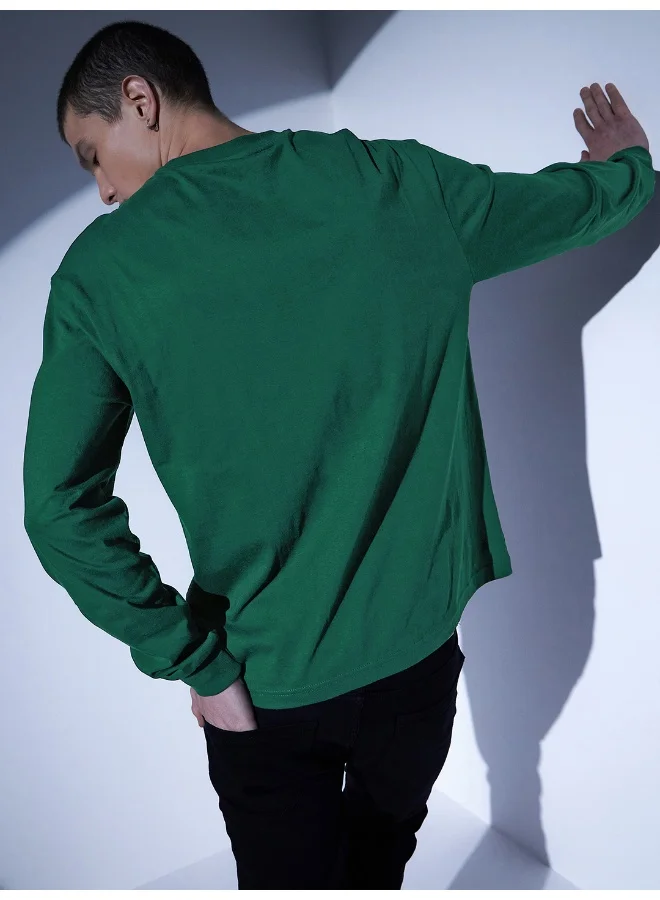 Hubberholme Men Olive Green T-Shirts - Casual Wear with a Stylish Look