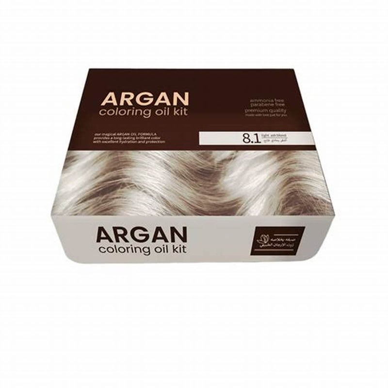 ARGAN  HAIR COLORING 8.1 LIGHT ASH  75ML