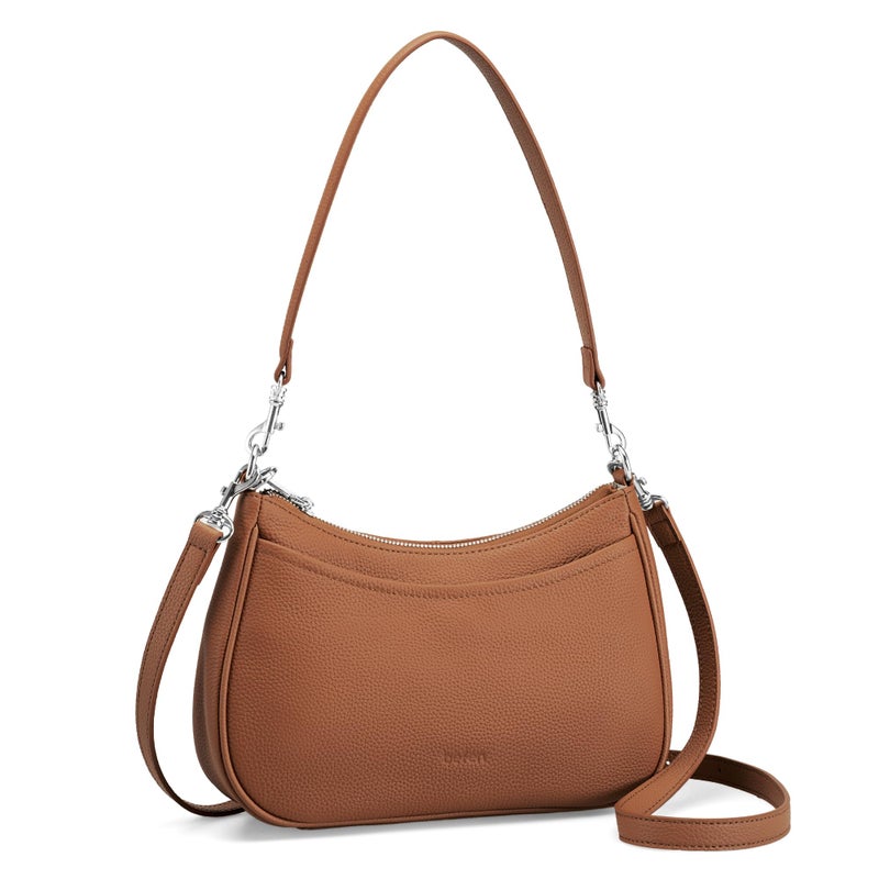befen Genuine Leather Purse for Women Brown Shoulder Bag Anti Theft Crossbody Bag Soft Real Leather Hobo Crossbody with RFID Blocking Fashion Purse Desinger Women's Shoulder Handbags with 2 Straps - Image 1