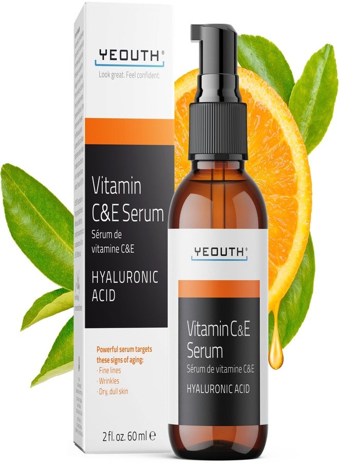 YEOUTH Vitamin C Face Serum with Hyaluronic Acid, Hydrating Vitamin C Serum for Face, Targets the Appearance of Dull Spots 2oz - Image 1