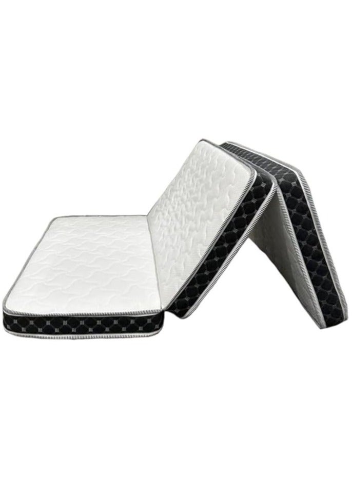 Comfy مرتبة قابلة للطي مريحة بيضاء وسوداء بحواف ساتان طبية 180 × 90 × 7 سم - Image 2