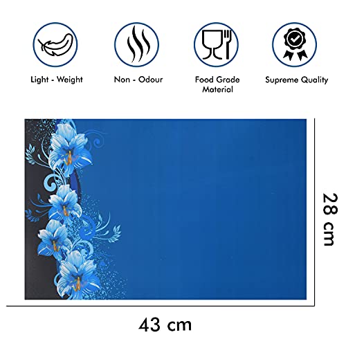 Yellow Weaves 6 Pieces PVC Fridge Mats for Shelves, Refrigerator Shelf Mats, Multipurpose Drawer Mat, Waterproof, Washable (11x17-inch, Blue) - Image 2