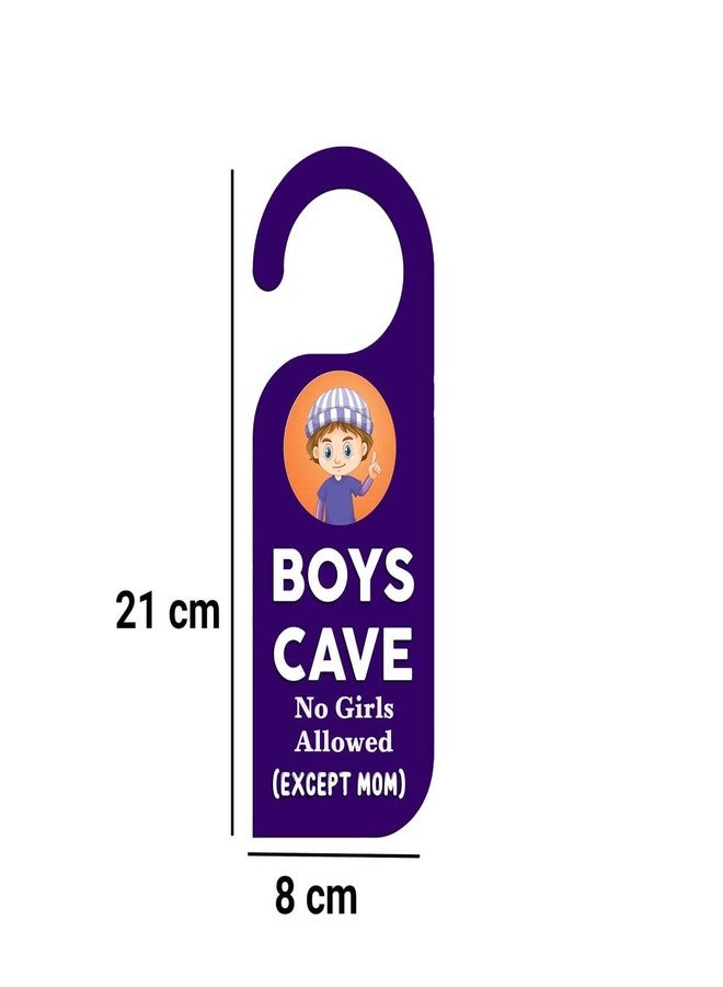 ASHVAH Boys Cave Do Not Enter Door Hanger/Door Sign, Do not Disturb Door Knob Hanger/Door Tag for Bedroom, Couple, Studyroom, Home, Office, Meeting, Sleeping D-014 - Image 3