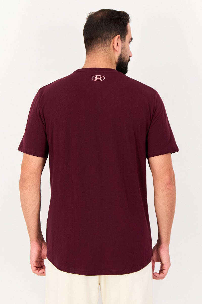 UNDER ARMOUR تي شيرت رياضي قصير الأكمام للرجال من أندر أرمور X مشروع روك، مارون - Image 4