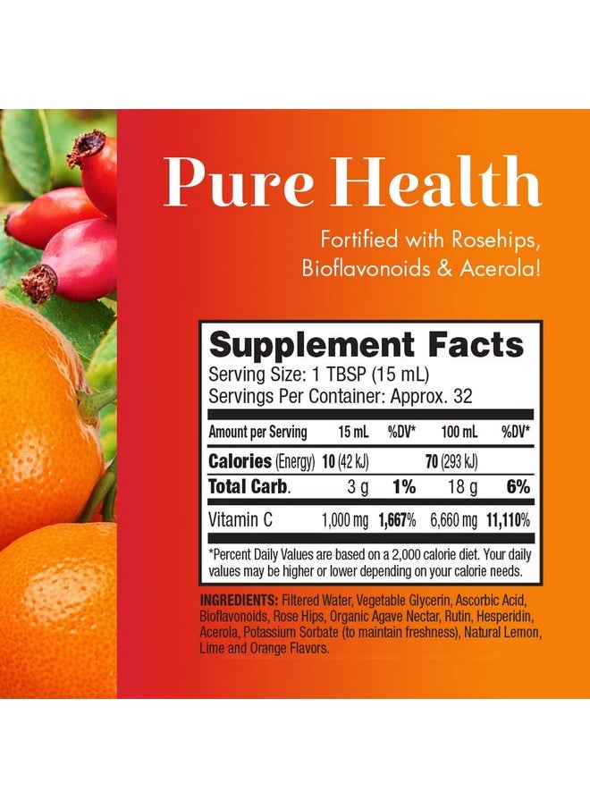 Dynamic Health - Liquid Vitamin C 1000 Mg 16Ounce Bottles - Image 1