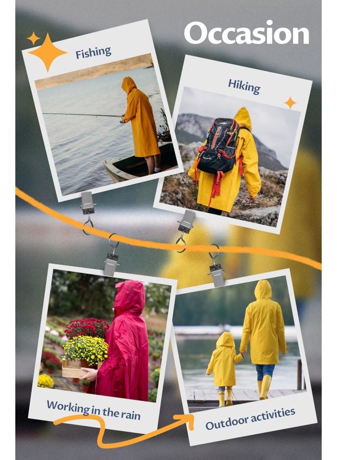 CREATMO US Women's Long Raincoat Black 2XL - Image 5